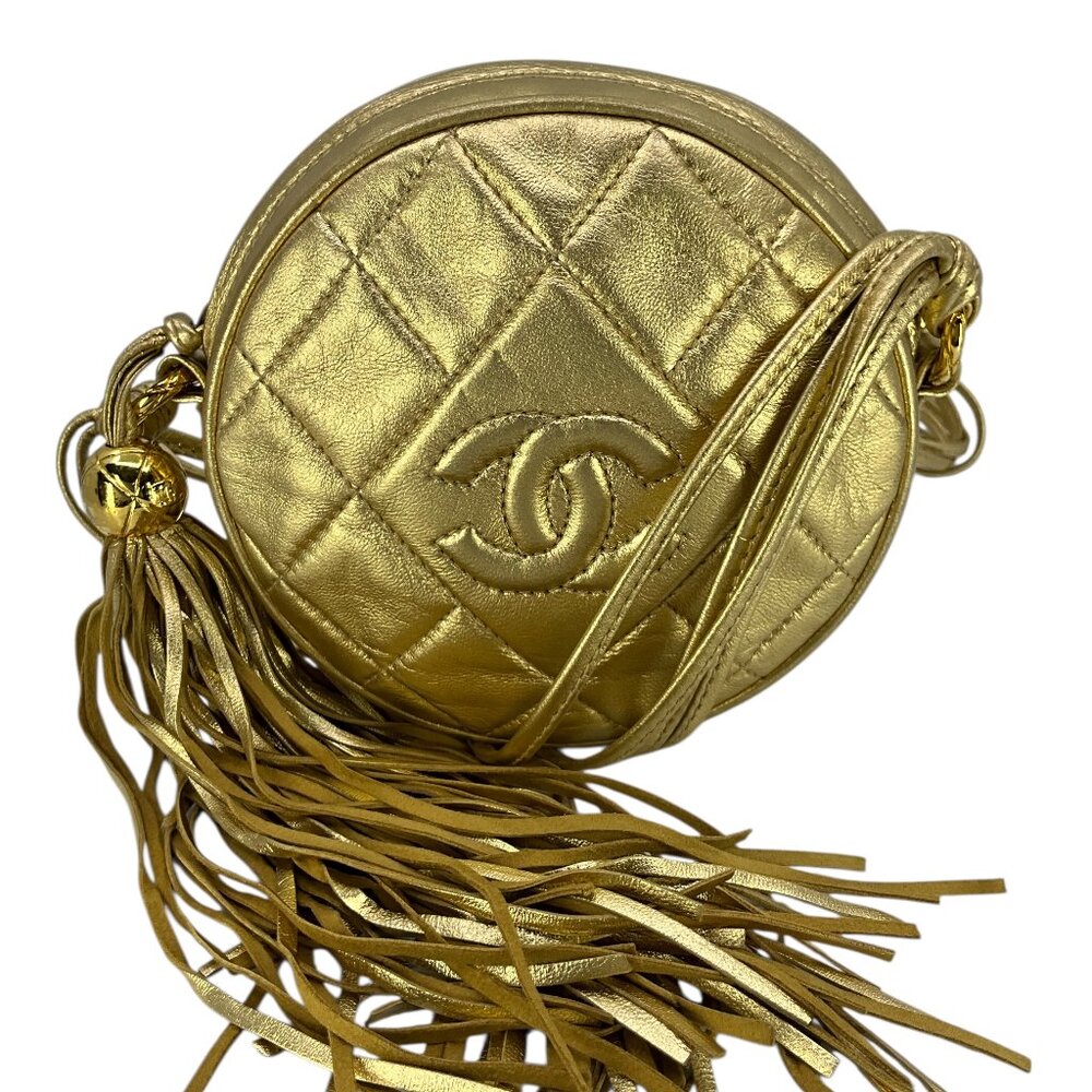 Chanel Vintage Round CC Tassel Mini Crossbody Bag